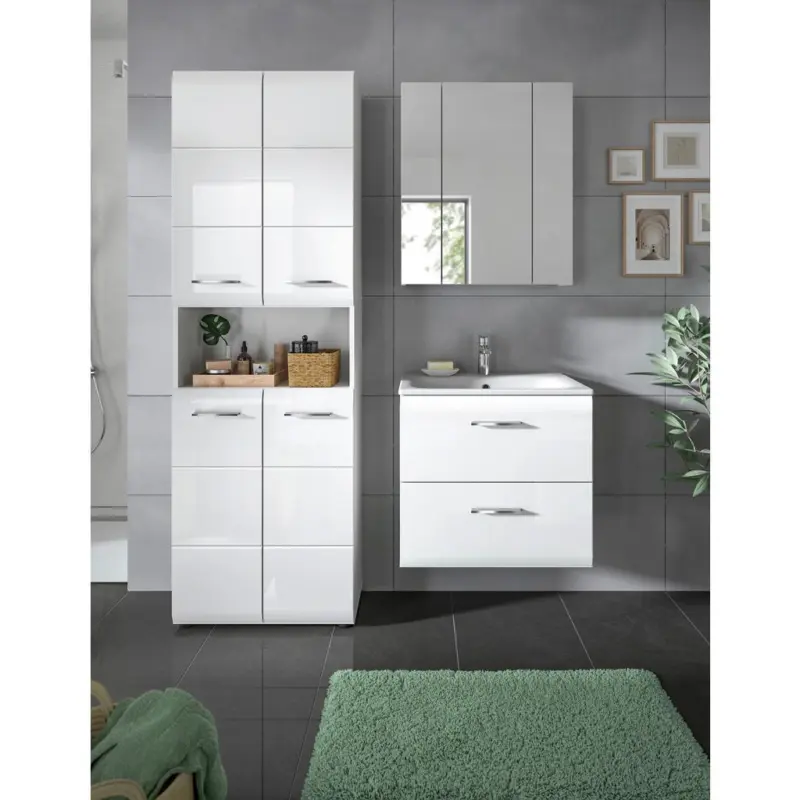 BADEZIMMER Ice Wei&szlig; HG B: 120 cm