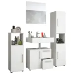 M&ouml;belix Badm&ouml;bel-Set 4--Teilig. Flandu B: 123 cm Wei&szlig;
