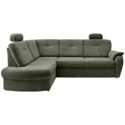 Eckschlafsofa Rosali Dunkelgr&uuml;n S: 180x264 cm