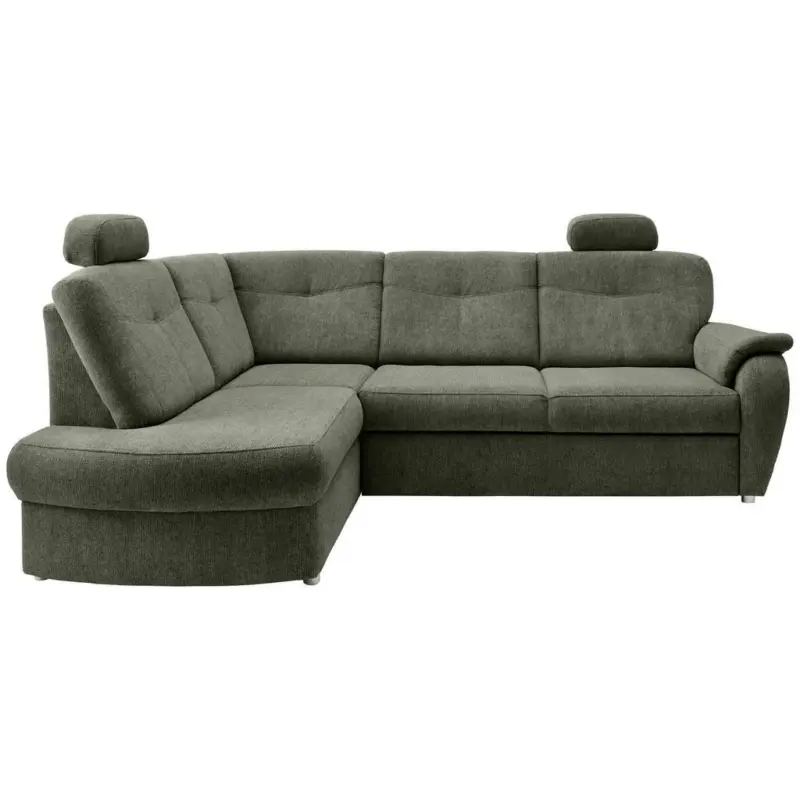 Eckschlafsofa Rosali Dunkelgr&uuml;n S: 180x264 cm