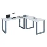 M&ouml;belix Schreibtisch B: 50 cm H: 76 cm Lona Grau/Silberfarben