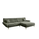 M&ouml;belix Ecksofa Chenille Dunkelgr&uuml;n S: 290x166 cm