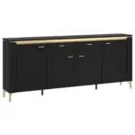 M&ouml;belix Kommode Norica Goldfarben/Schwarz B: 200,3 cm