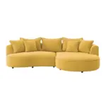 M&ouml;belix Ecksofa Levi mit Kissen Senfgelb 287x168 cm
