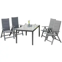 Gartenm&ouml;bel Set 5--Teilig. Florenz aus Aluminium