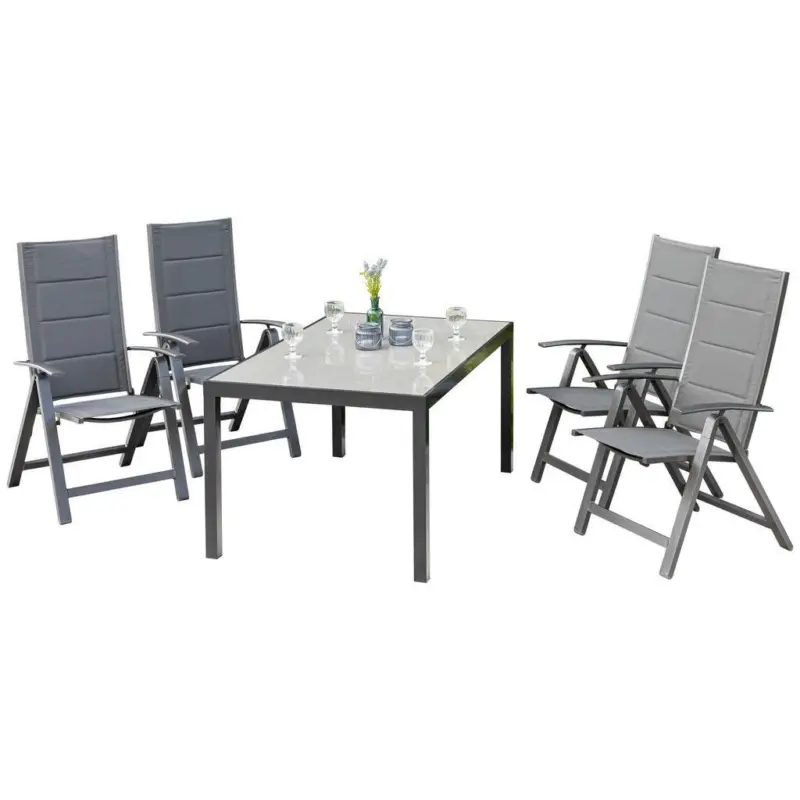 Gartenm&ouml;bel Set 5--Teilig. Florenz aus Aluminium