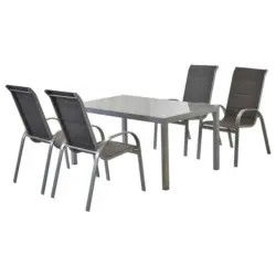 Gartenm&ouml;bel Set 5--Teilig Amalfi di Lusso Metall/Textil