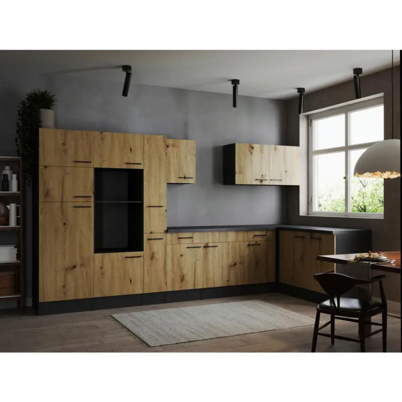 Einbauk&uuml;che Eckk&uuml;che M&ouml;belix Oliver Artisan Dekor S: 370x172 cm
