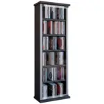 M&ouml;belix CD Regal mit Glast&uuml;r Classic 31 cm Schwarz