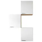 M&ouml;belix K&Uuml;CHENOBERSCHRANK Merle Wei&szlig;/Eiche Dekor B:100cm
