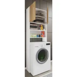 Waschmaschinenverbau Jutas Wei&szlig; H: 190 cm