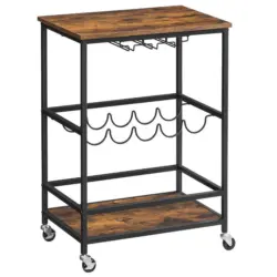 SERVIERWAGEN Schwarz, Dunkelbraun B: 60 cm