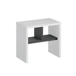 Beistelltisch Komoti Wei&szlig;/Anthrazit B: 50 cm