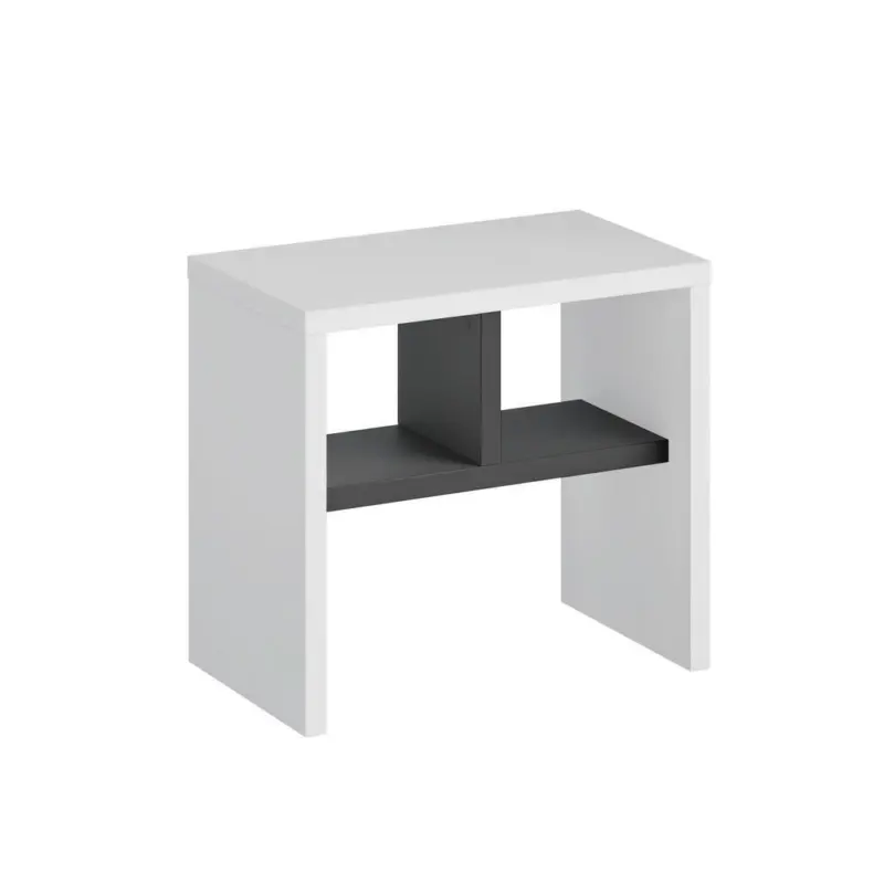 Beistelltisch Komoti Wei&szlig;/Anthrazit B: 50 cm