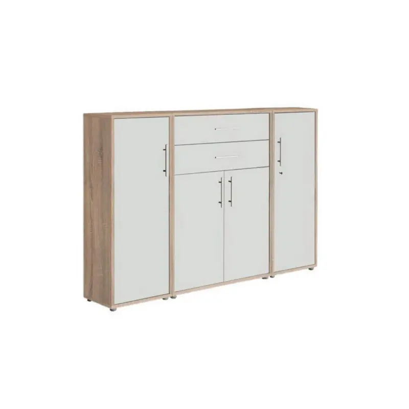 Aktenschrank Office Edition Eiche Dekor/Wei&szlig;, B: 172,6 cm