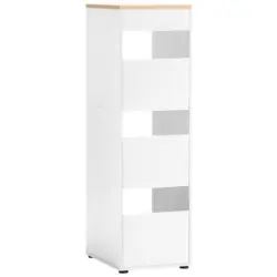 W&Auml;SCHESCHRANK Wei&szlig;/Eichefarben B: 45,1 cm