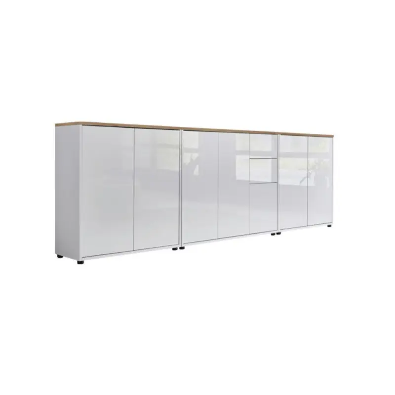 SIDEBOARD Mailand6 B:263,5cm Wei&szlig;/Eiche