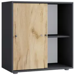 Regal Lona Anthrazit/Eiche Dekor B: 70cm
