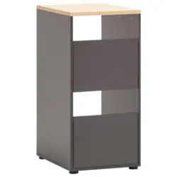 W&Auml;SCHESCHRANK Anthrazit/Eichefarben B:45,1cm