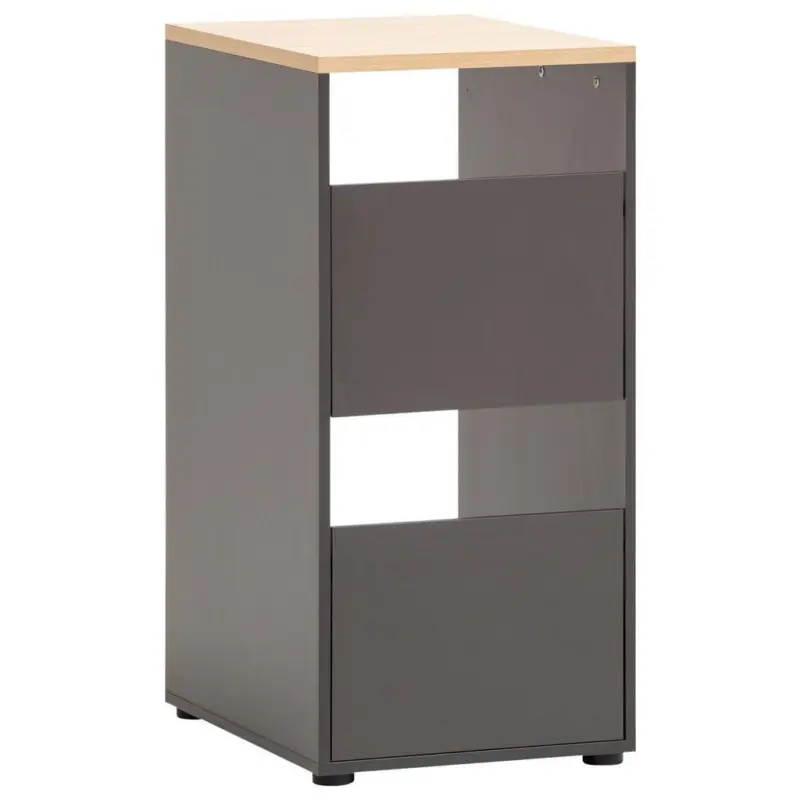 W&Auml;SCHESCHRANK Anthrazit/Eichefarben B:45,1cm