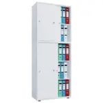 M&ouml;belix Aktenschrank versperrbar Lona XXL Wei&szlig; B 70 cm
