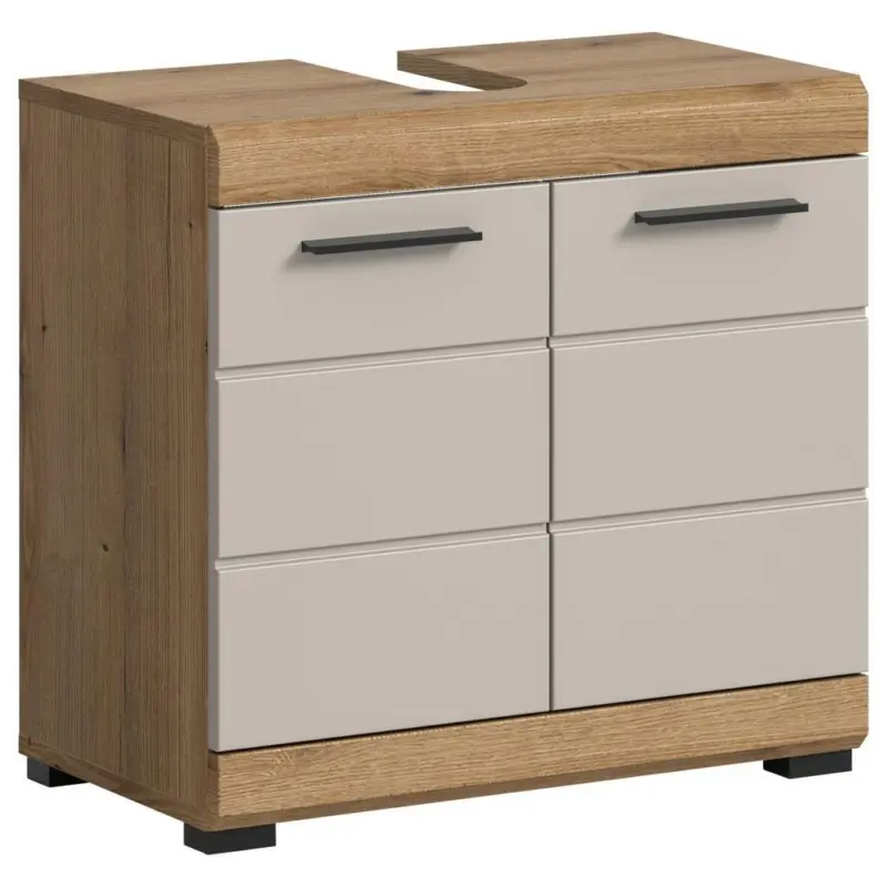 Waschbeckenunterschrank Scout Kaschmir/Naturfarben B: 60 cm