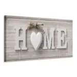 M&ouml;belix Leinwandbild Beloved Home Beige B: 90 cm