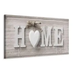 Leinwandbild Beloved Home Beige B: 90 cm