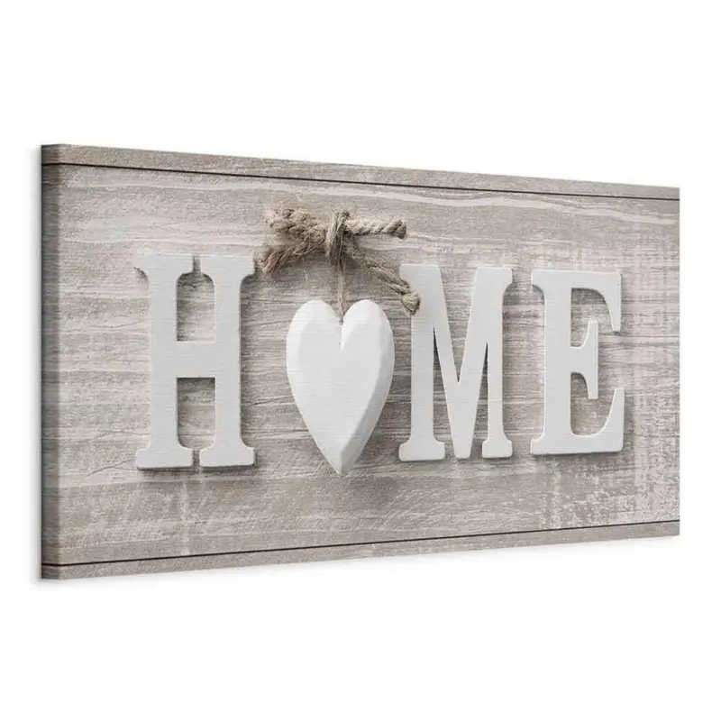 Leinwandbild Beloved Home Beige B: 90 cm