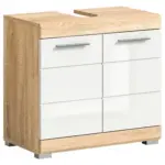 M&ouml;belix WaschbeckenunterschrankLambada Sonoma Eiche/Wei&szlig; B: 60 cm