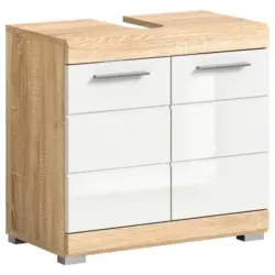 WaschbeckenunterschrankLambada Sonoma Eiche/Wei&szlig; B: 60 cm