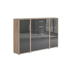 Aktenschrank Office Edition Eiche Dek./Anthrazit, B: 172,6