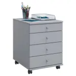 M&ouml;belix Rollcontainer Grau Lona Mini 42x57x50 cm
