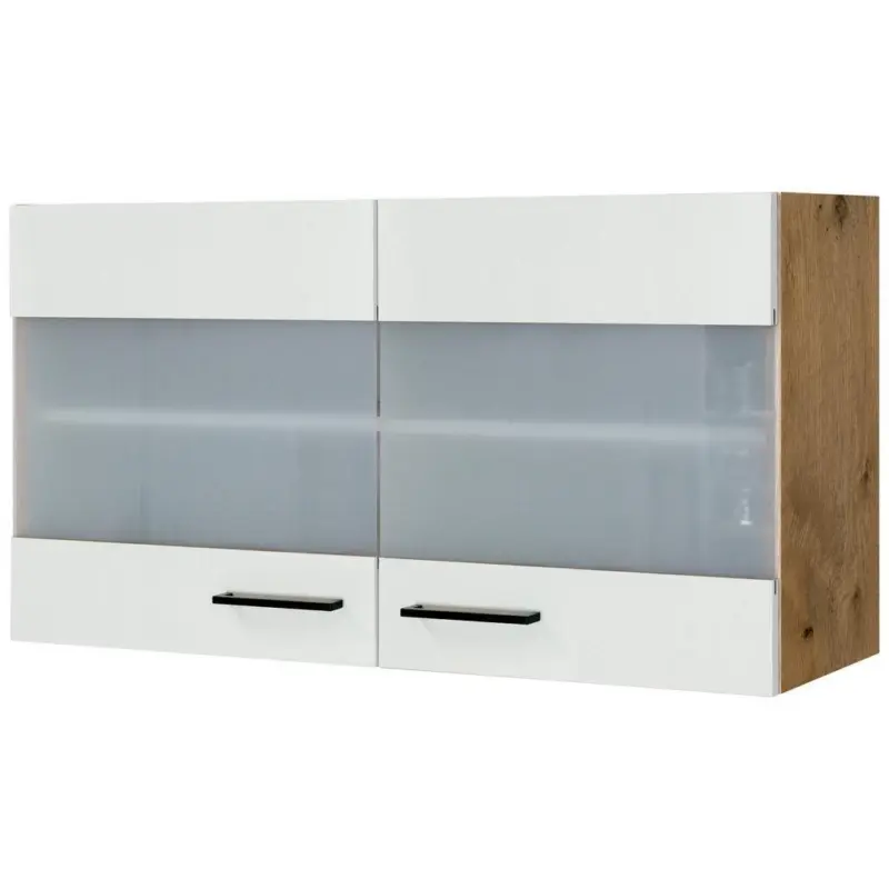 K&uuml;chenoberschrank Avila Eichefarben/Magnolie B: 100 cm