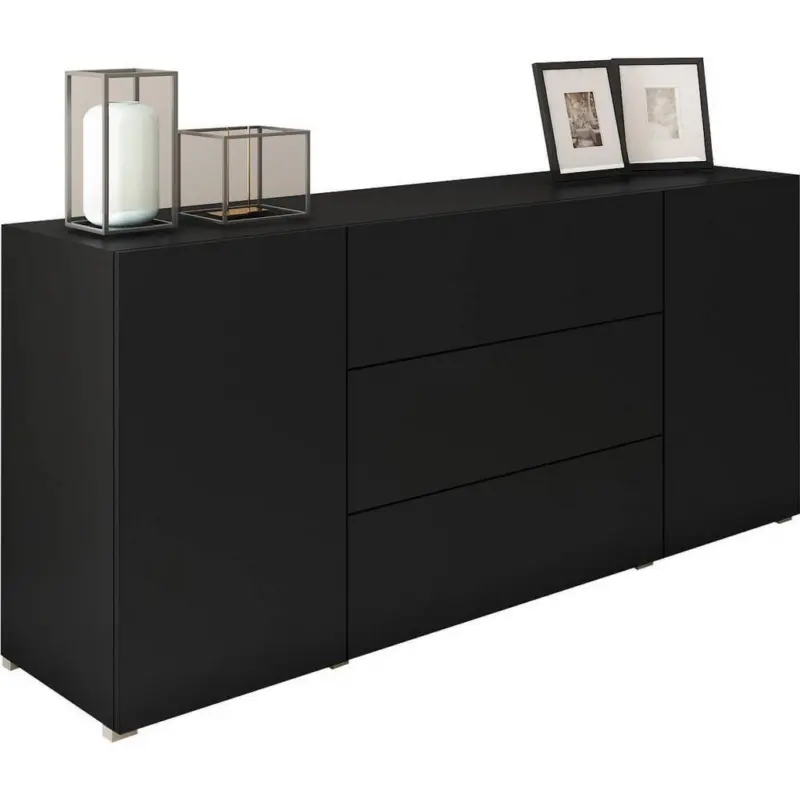 Sideboard grifflos 150 cm Berlin, Schwarz