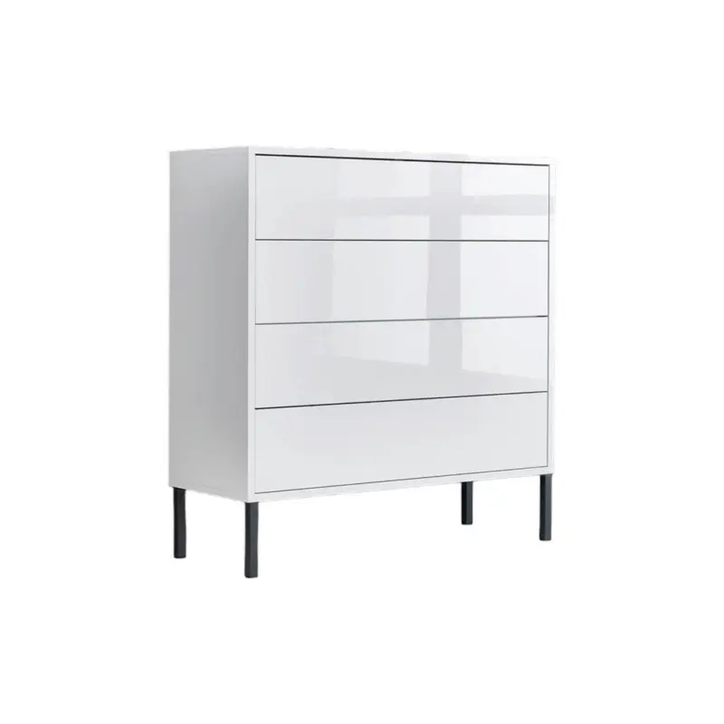Kommode 79 cm Mailand Typ 3 + Mf, Wei&szlig;