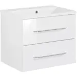 M&ouml;belix Waschbecken mit Unterschrank Clever B: 60 cm Wei&szlig;