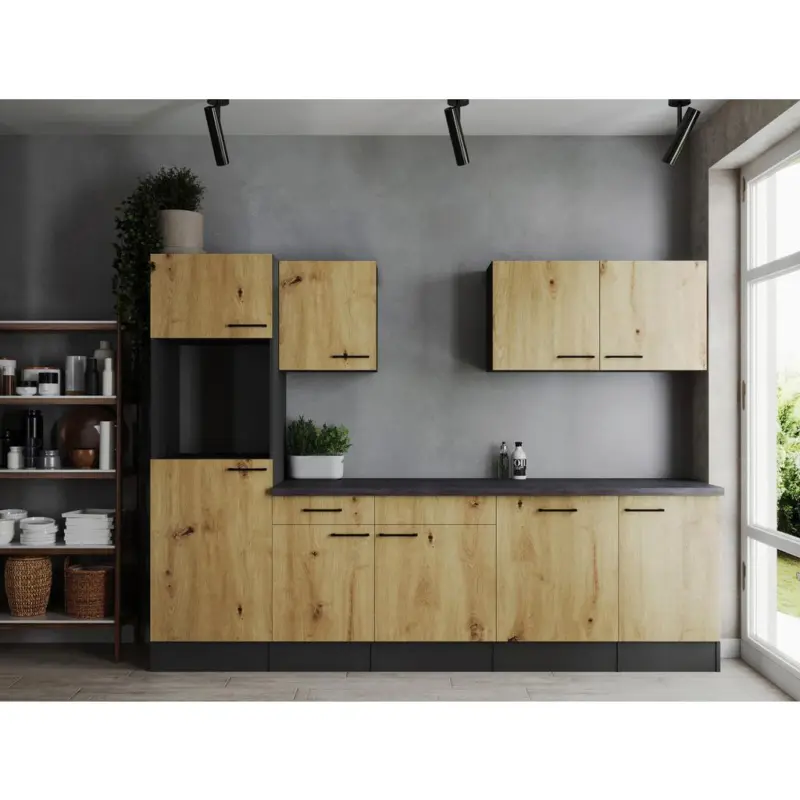 K&Uuml;CHENLEERBLOCK Oliver Artisan Eiche B: 280 cm
