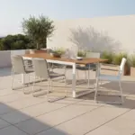 M&ouml;belix Gartentisch ausziehbar Naxos Akazienholz/Metall L 150-200cm