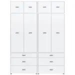M&ouml;belix Dreht&uuml;renschrank m. Schubladen 180 cm Kivo, Wei&szlig;