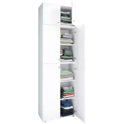 Dreht&uuml;renschrank B: 70 cm Lona XXL Wei&szlig;