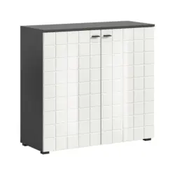 Kommode Monte Anthrazit/Wei&szlig; B: 92 cm