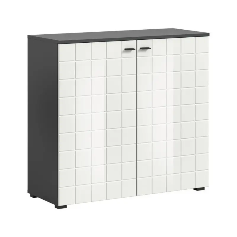 Kommode Monte Anthrazit/Wei&szlig; B: 92 cm