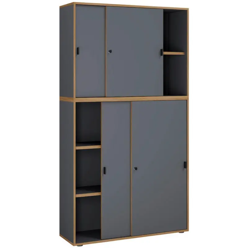 Aktenschrank Salia Anthrazit, Honigeiche B:100 cm