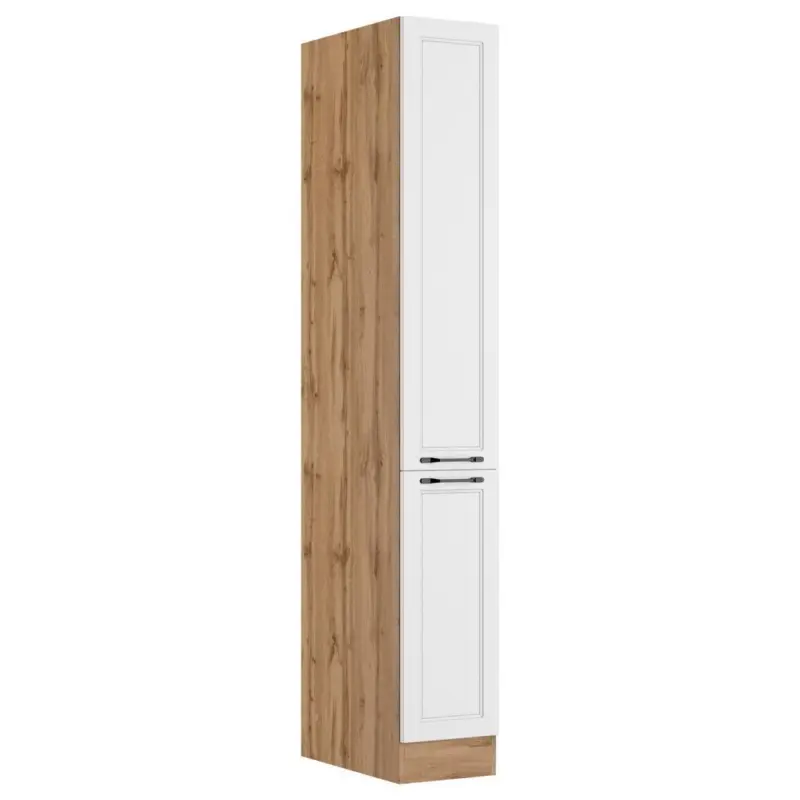 Apothekerschrank Mera B: 30 cm Wei&szlig;/Eiche Dekor