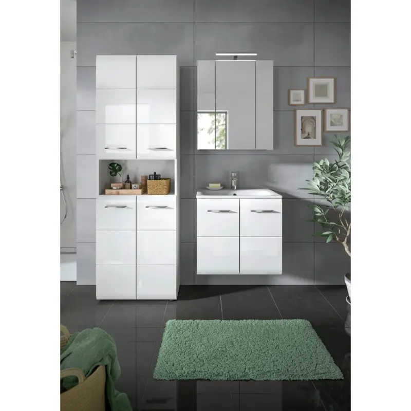 BADEZIMMER Ice Wei&szlig;/Wei&szlig; HG B: 120 cm