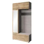 M&ouml;belix Garderobe Tejo Anthrazit,Kastanie B: 115 cm