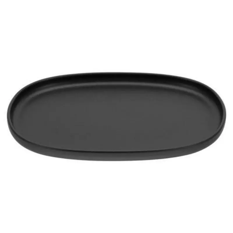 Servierplatte Uno Keramik Schwarz D: ca. 33 cm