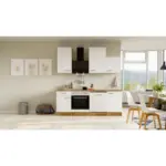 M&ouml;belix Einbauk&uuml;che K&uuml;chenblock M&ouml;belix Avila Eichefarben/Magnolie B: 220 cm