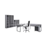 M&ouml;belix B&uuml;ro Office Edition Grau/Anthrazit Hochglanz